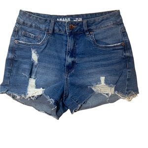3/$45 Distressed stretch denim high waist jean shorts